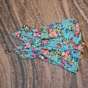 be.you.tiful. Woman's Neon Floral Romper. Size: S